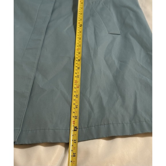 Anne Klein Trench Coat Women's 8 Blue Lined Preppy Pockets Long Sleeve - Picture 10 of 13